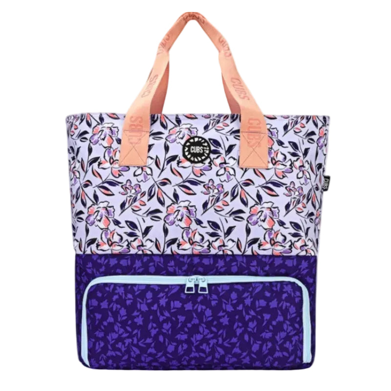 Navy Lilies Tote/Cooler