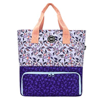 Navy Lilies Tote/Cooler