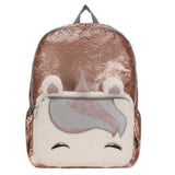 Matt Gold Sequin & Fur Unicorn Backpack