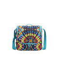 Tie Dye Colorful Black cross body lunch bag