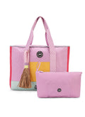 Lilac & Grey single Face Tote Bag