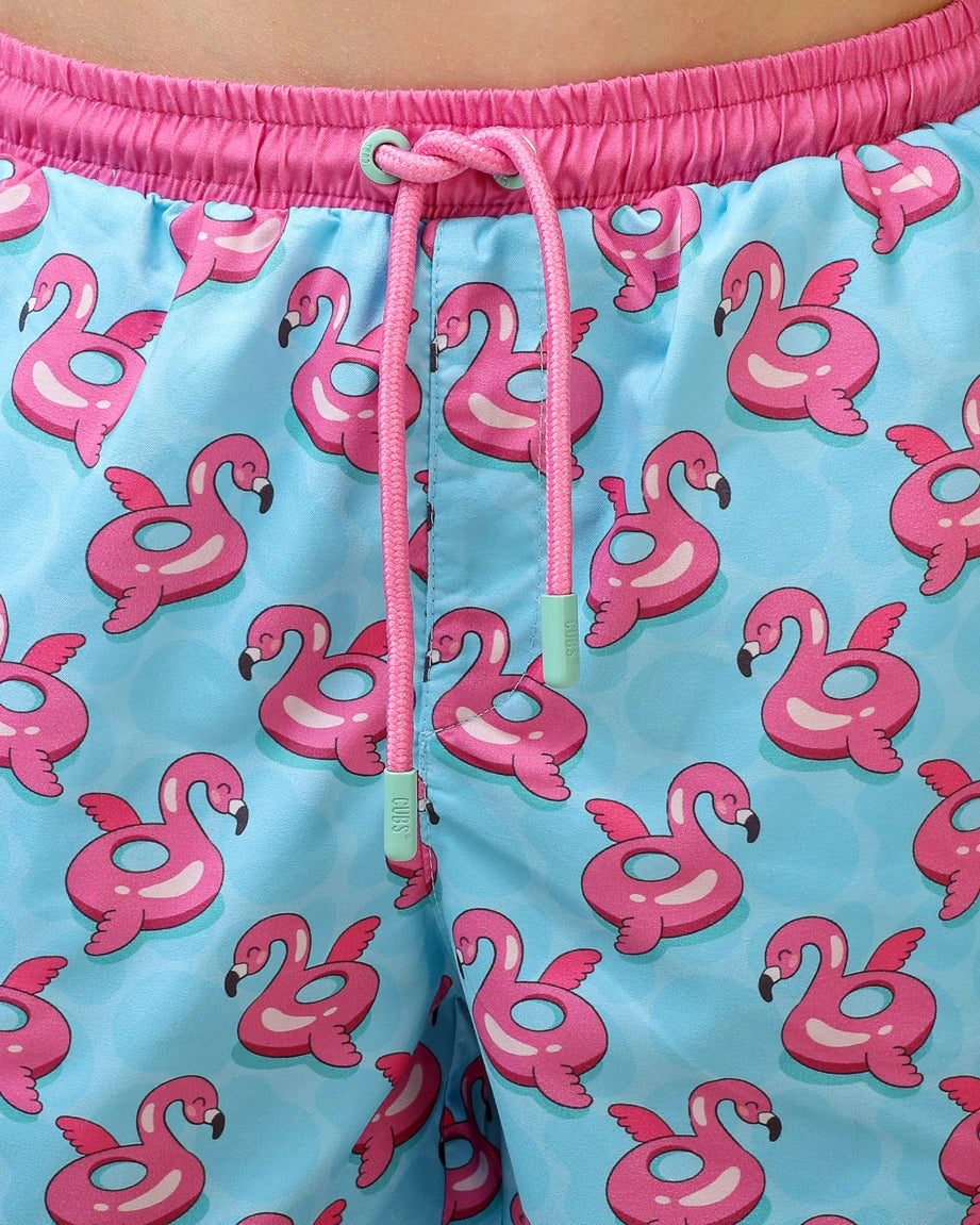 CUBS Blue Flamingo Swim Trunk