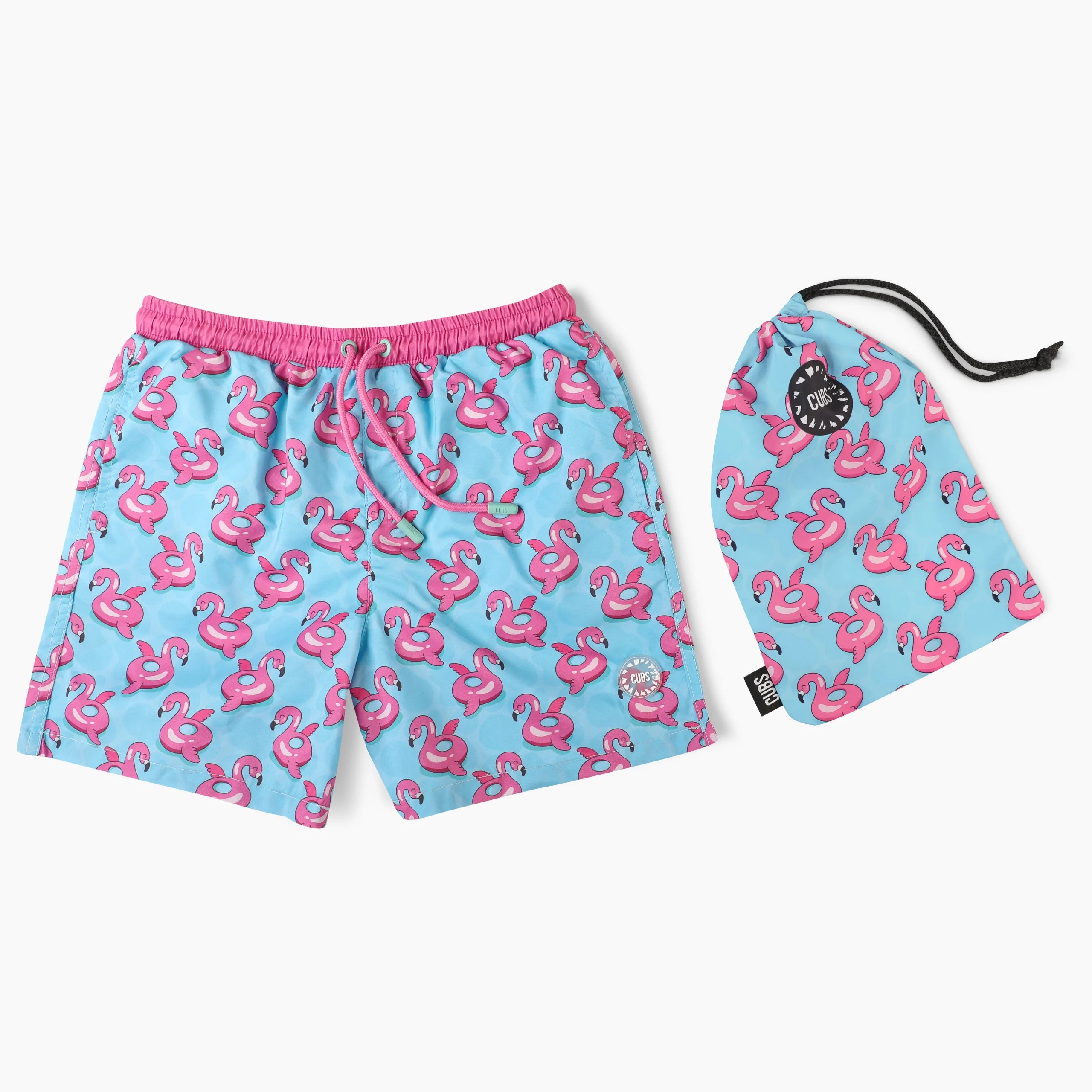 CUBS Blue Flamingo Swim Trunk
