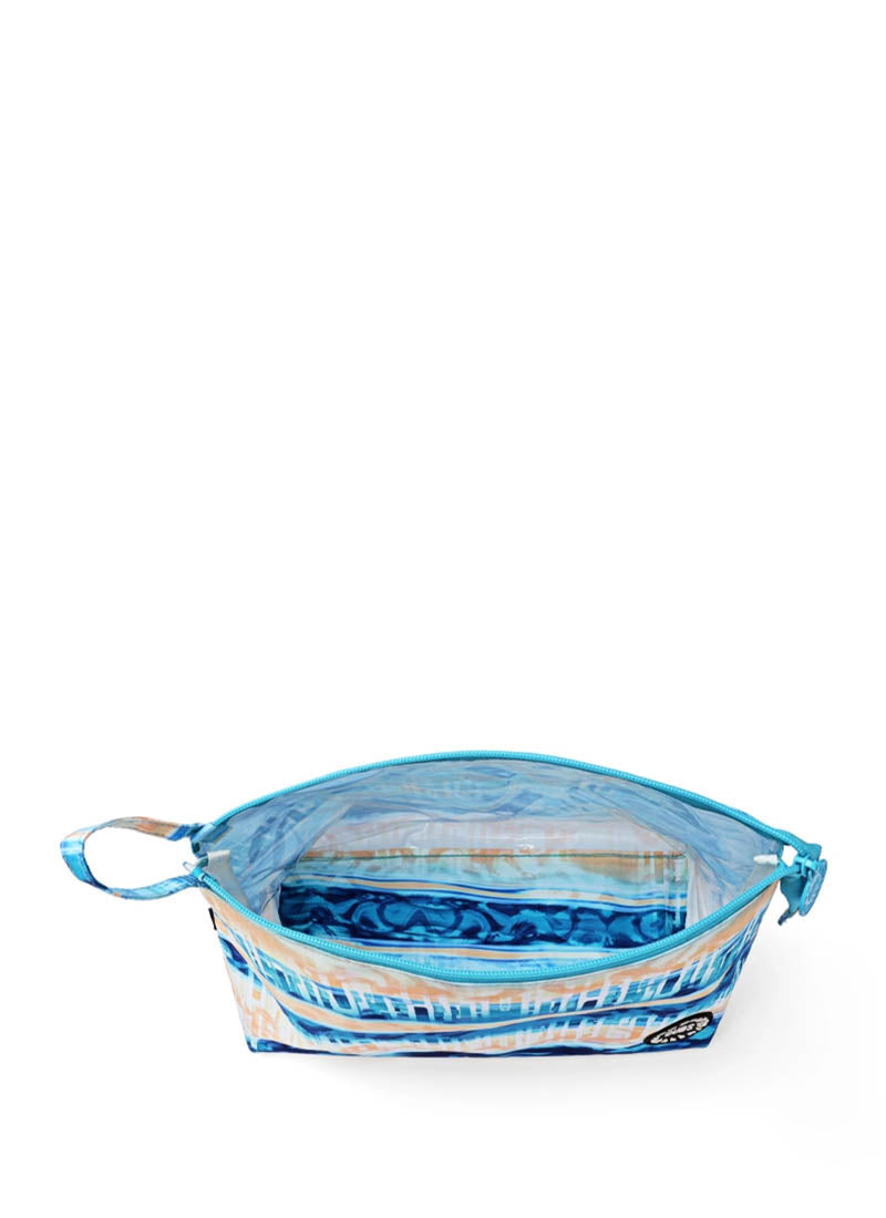 Blue & Peach Large Pouch