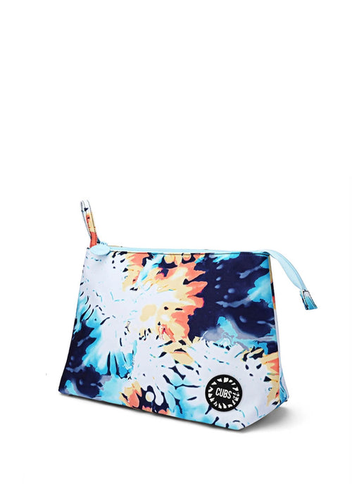 Blueish Tie Dye Large Pouch