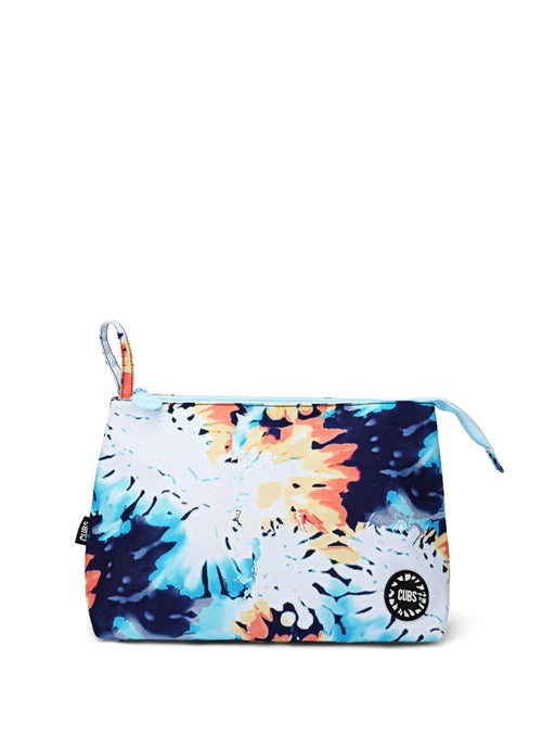 Blueish Tie Dye Large Pouch