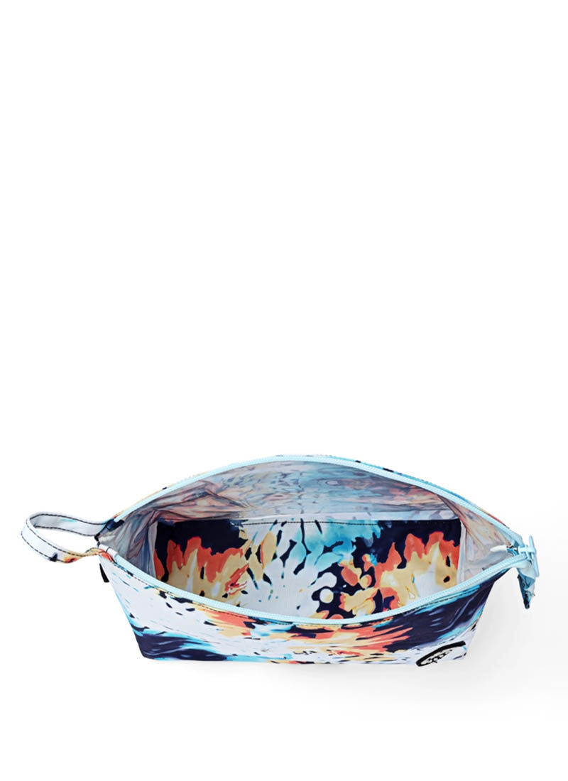 Blueish Tie Dye Large Pouch