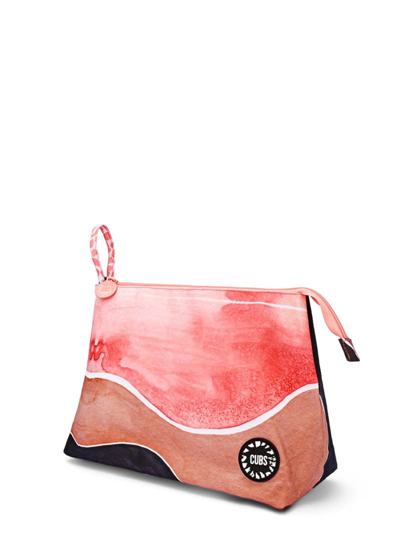 Brown Waves Large Pouch