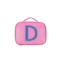 Pink Sequin lunch bag with Letter D