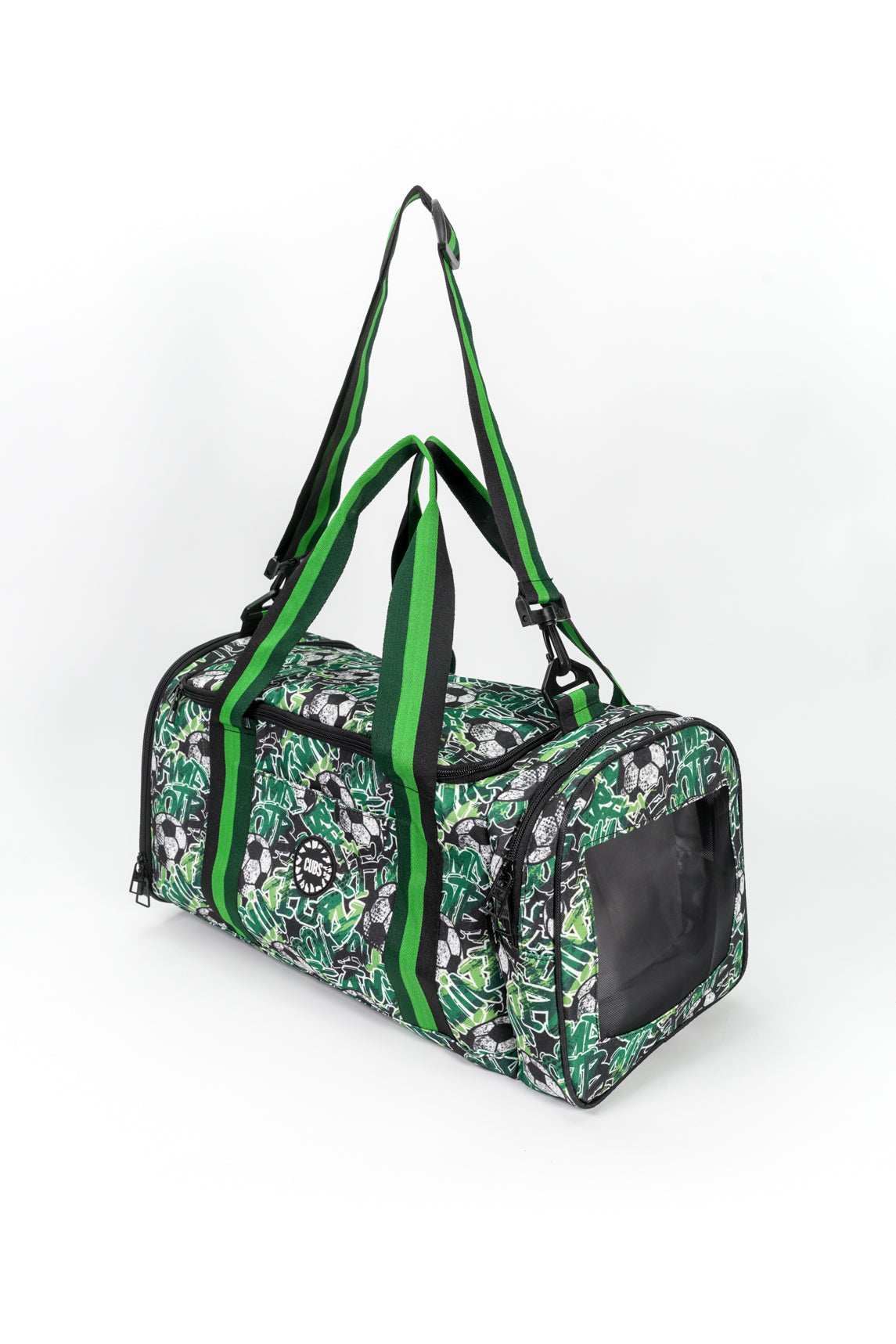 Football Green Duffle two side Pocket