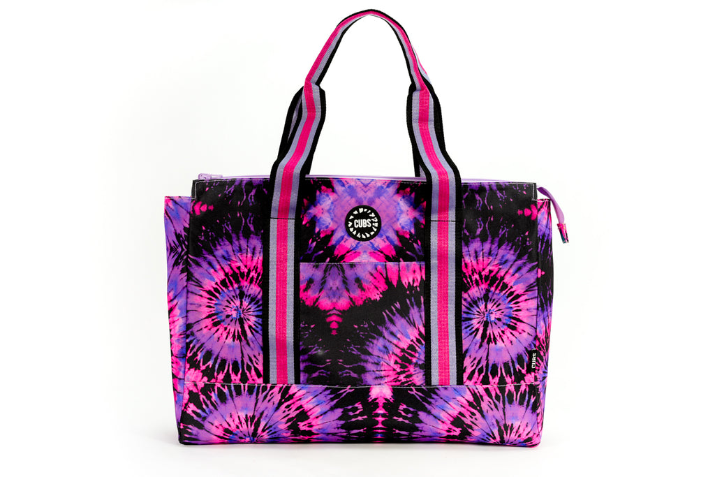 Purple & Black Tie Dye with Purple Watercolors