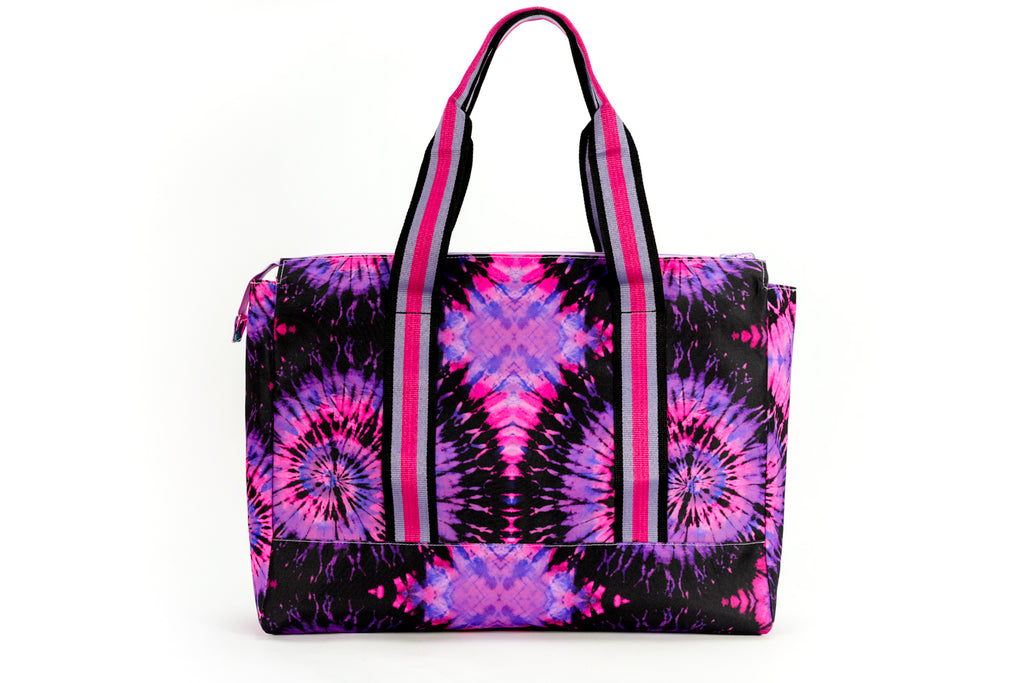 Purple & Black Tie Dye with Purple Watercolors