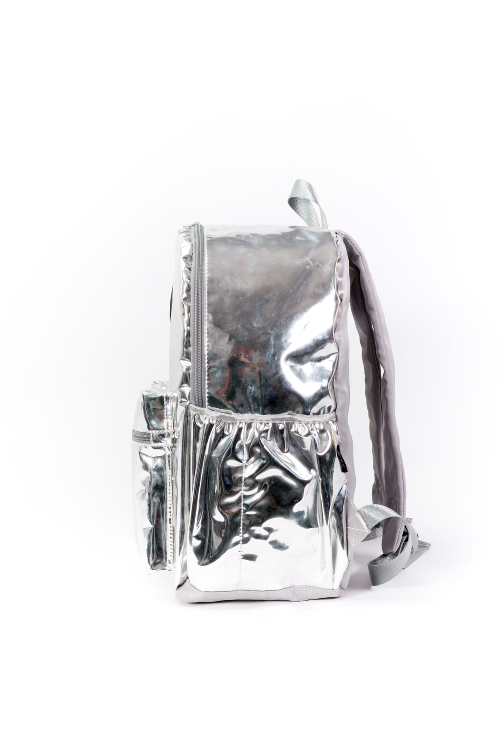 Holographic Silver High School Backpack
