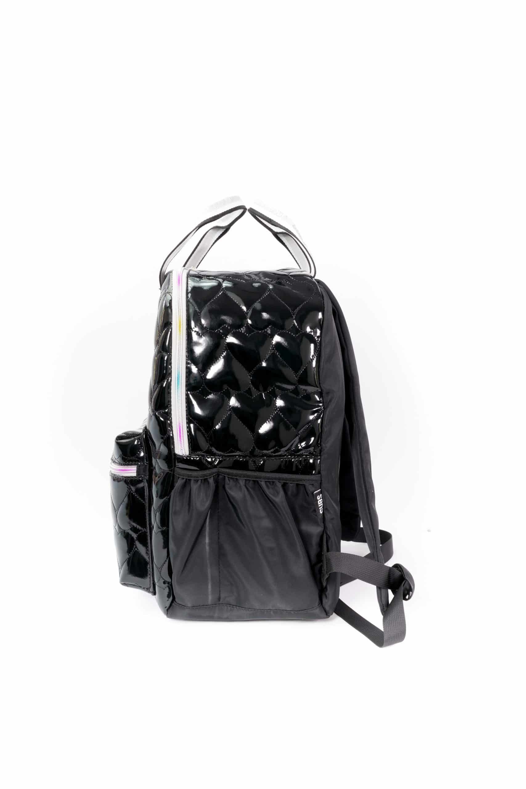 Shiny Black High School Backpack