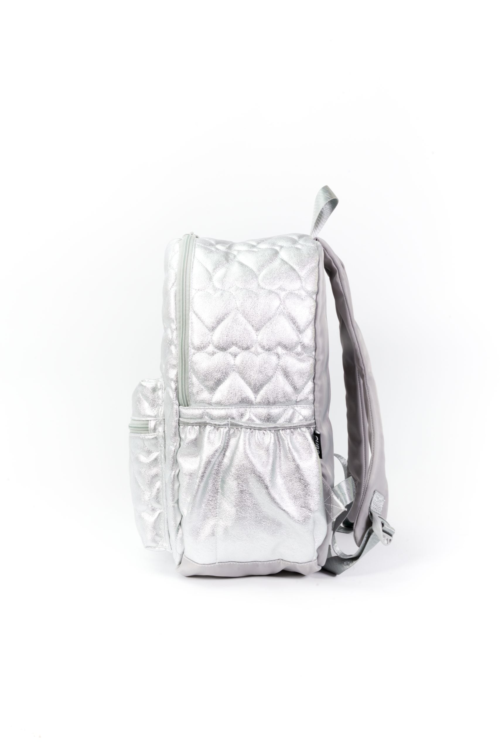 Shiny Silver High School Backpack