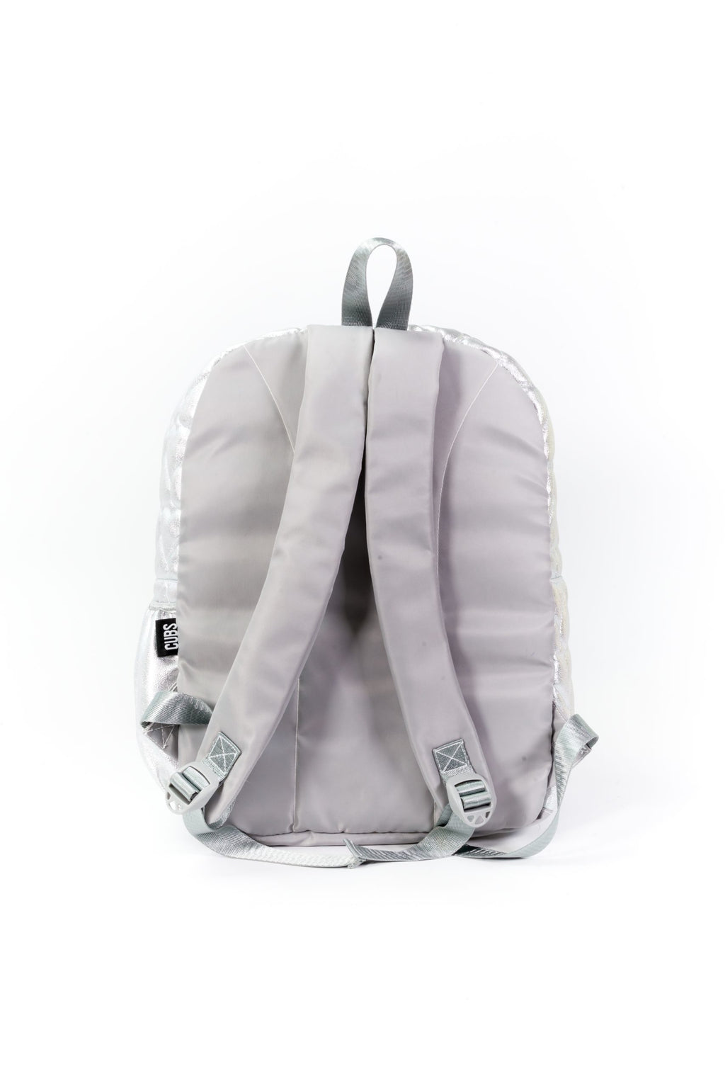 Shiny Silver High School Backpack