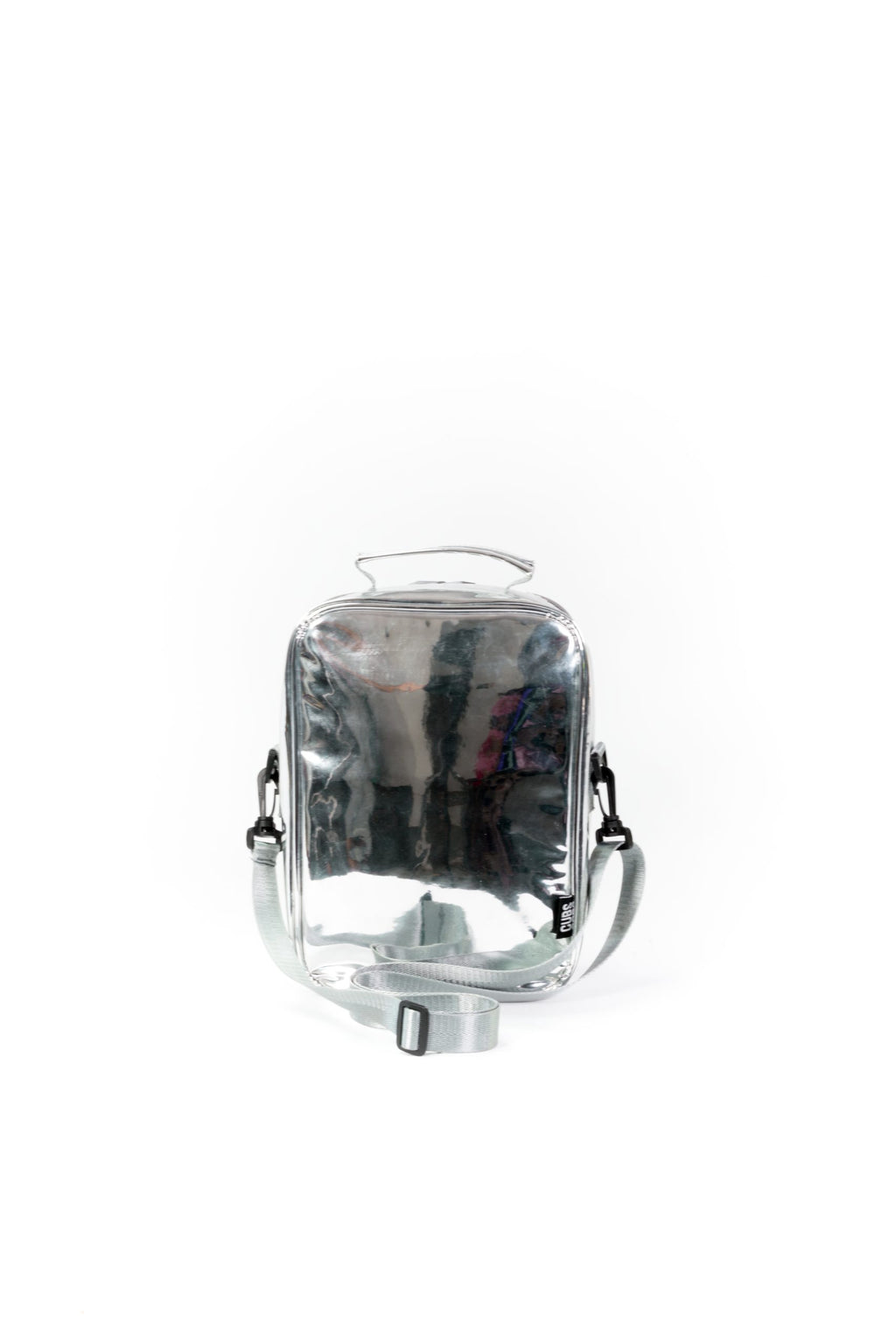 Holographic Silver High School Lunch Bag