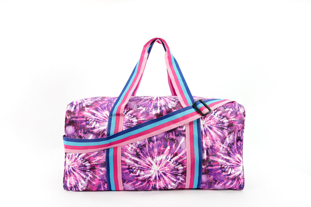 All Purple Tie Dye Medium Duffel Weekender