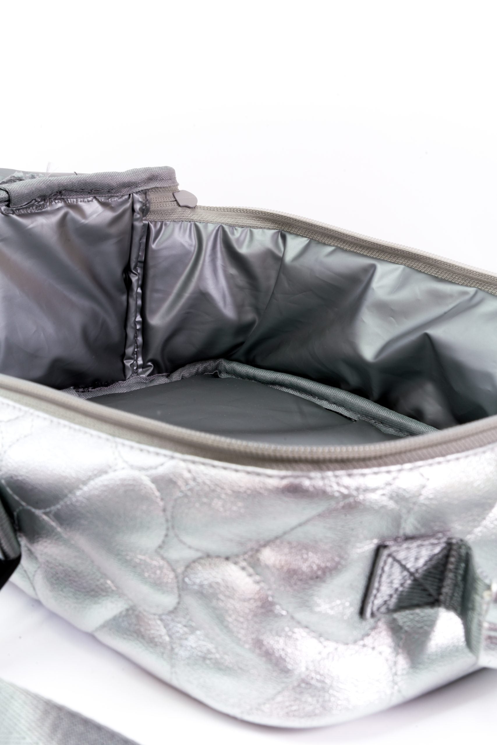 Shiny Silver High School Lunch Bag