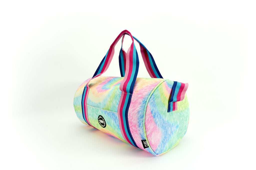 Pastel Rainbow Swirls Medium duffel