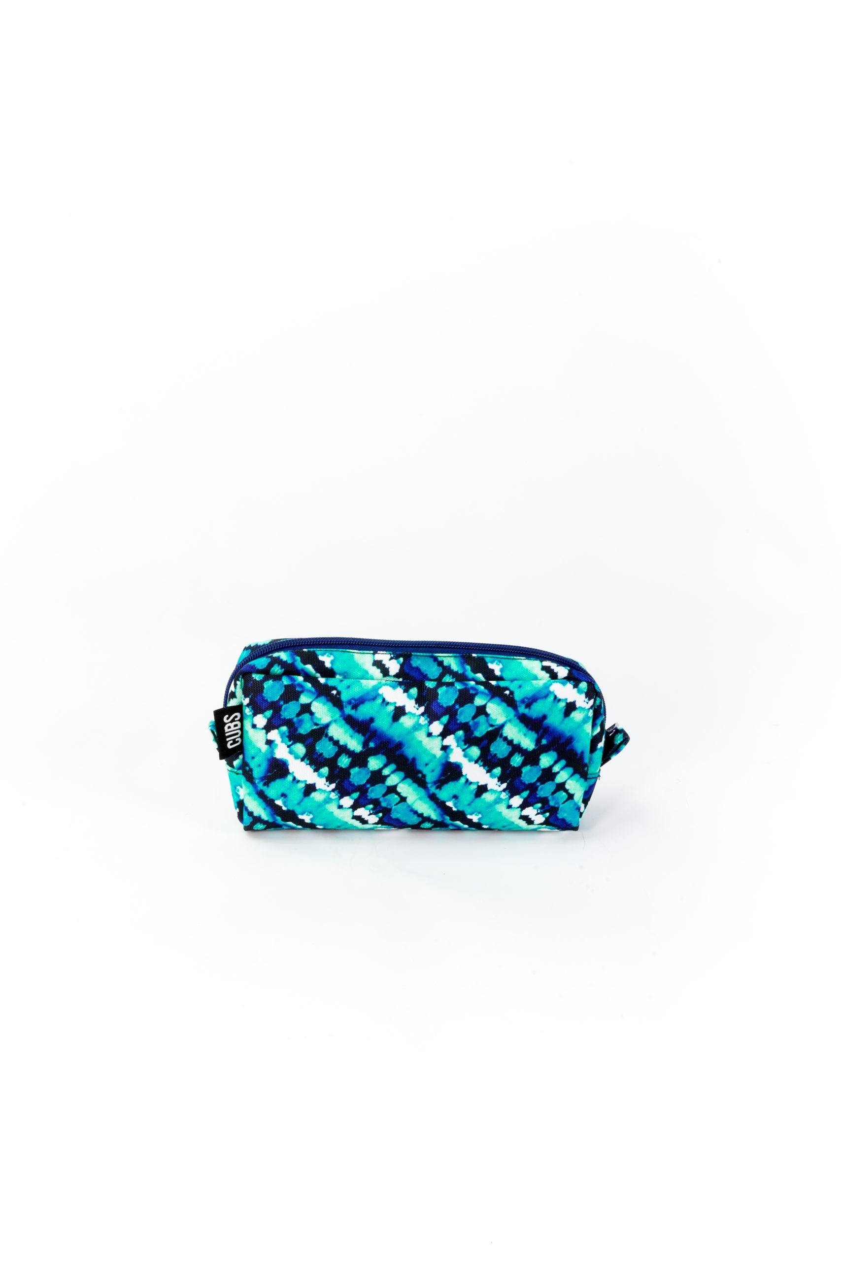 Water Color Turquoise Tie Dye Pencil Case