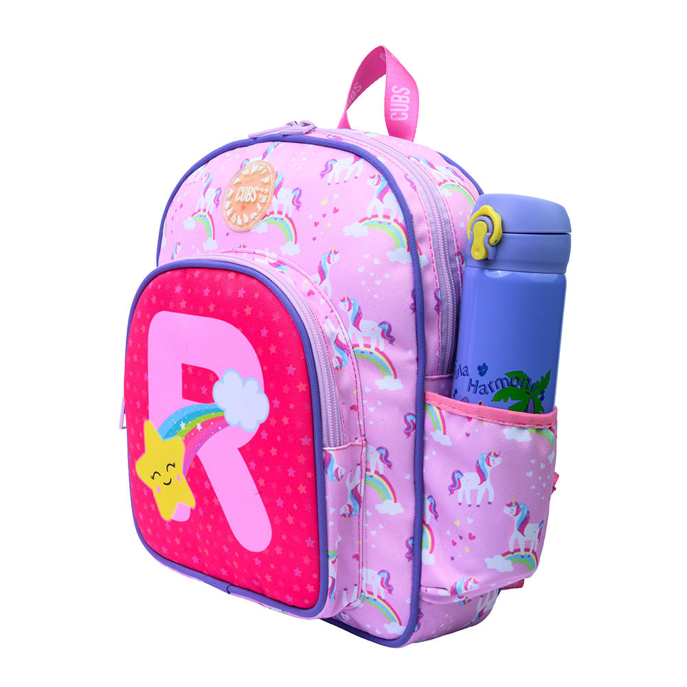 Pink Unicorn Letter R Nursery Backpack