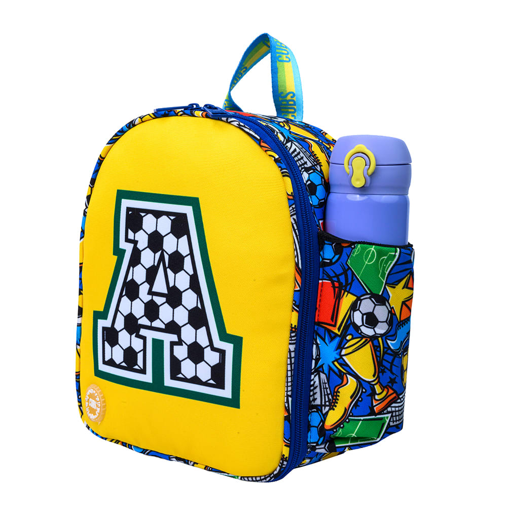 Football Fan letter A Nursery Lunch Backpack