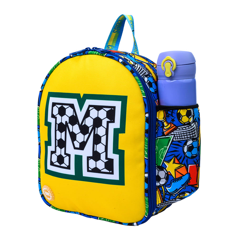Football Fan letter M Nursery Lunch Backpack