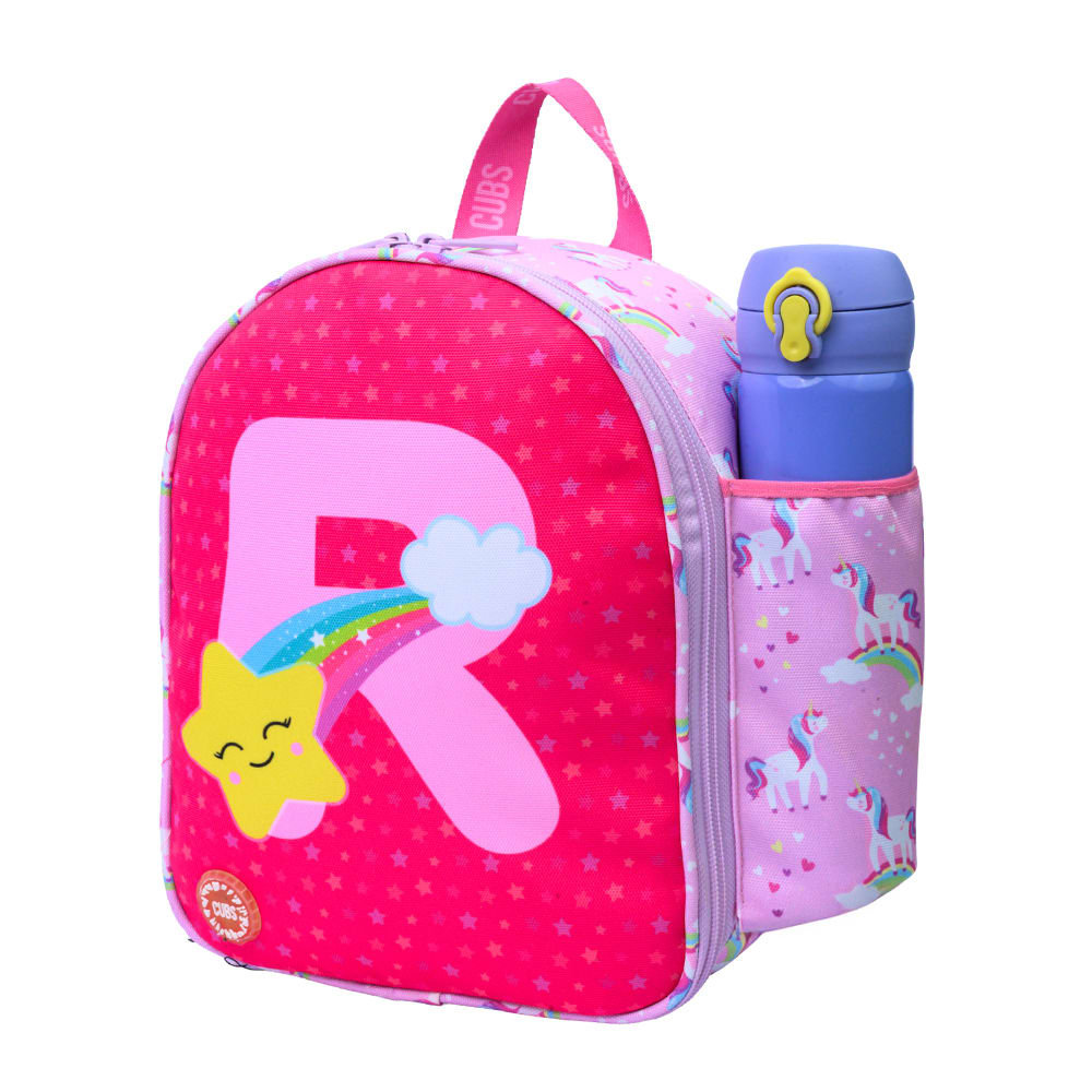 Pink Unicorn Letter R Nursery Lunch Backpack