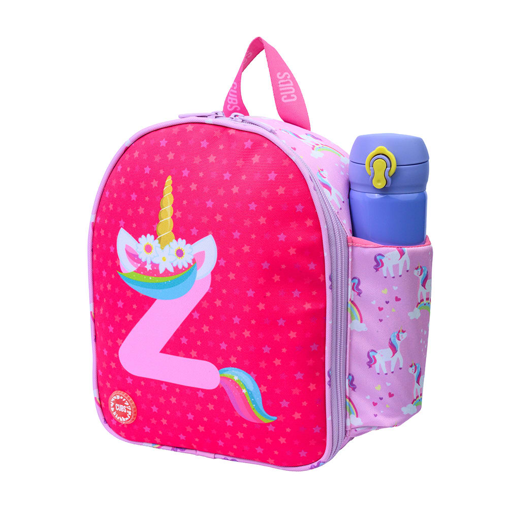 Pink Unicorn Letter Z Nursery Lunch Backpack