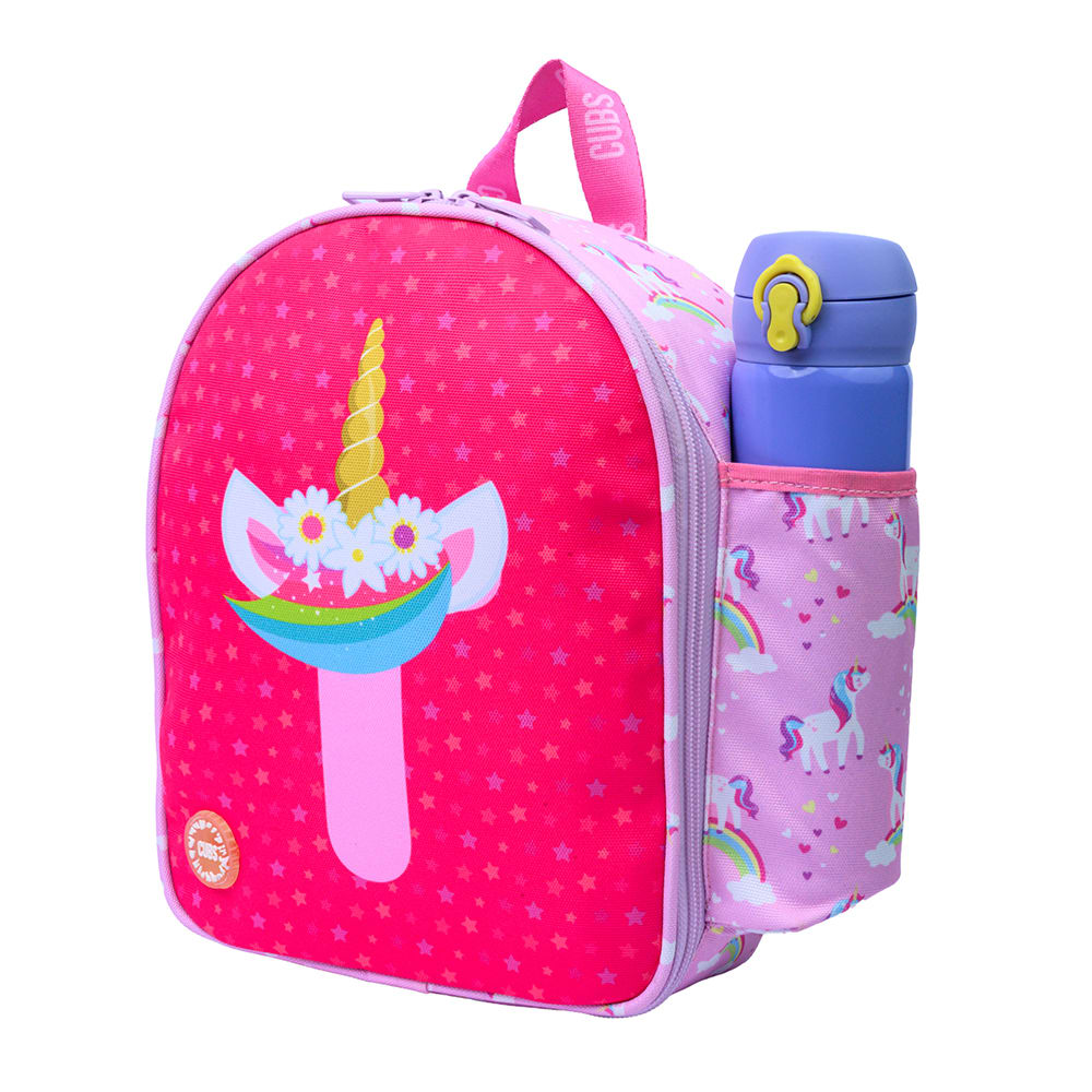 Pink Unicorn Letter T Nursery Lunch Backpack
