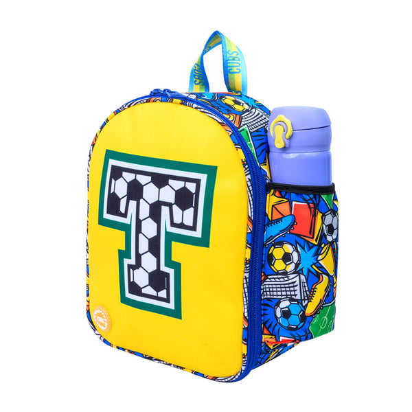 Football Fan letter T Nursery Lunch Backpack