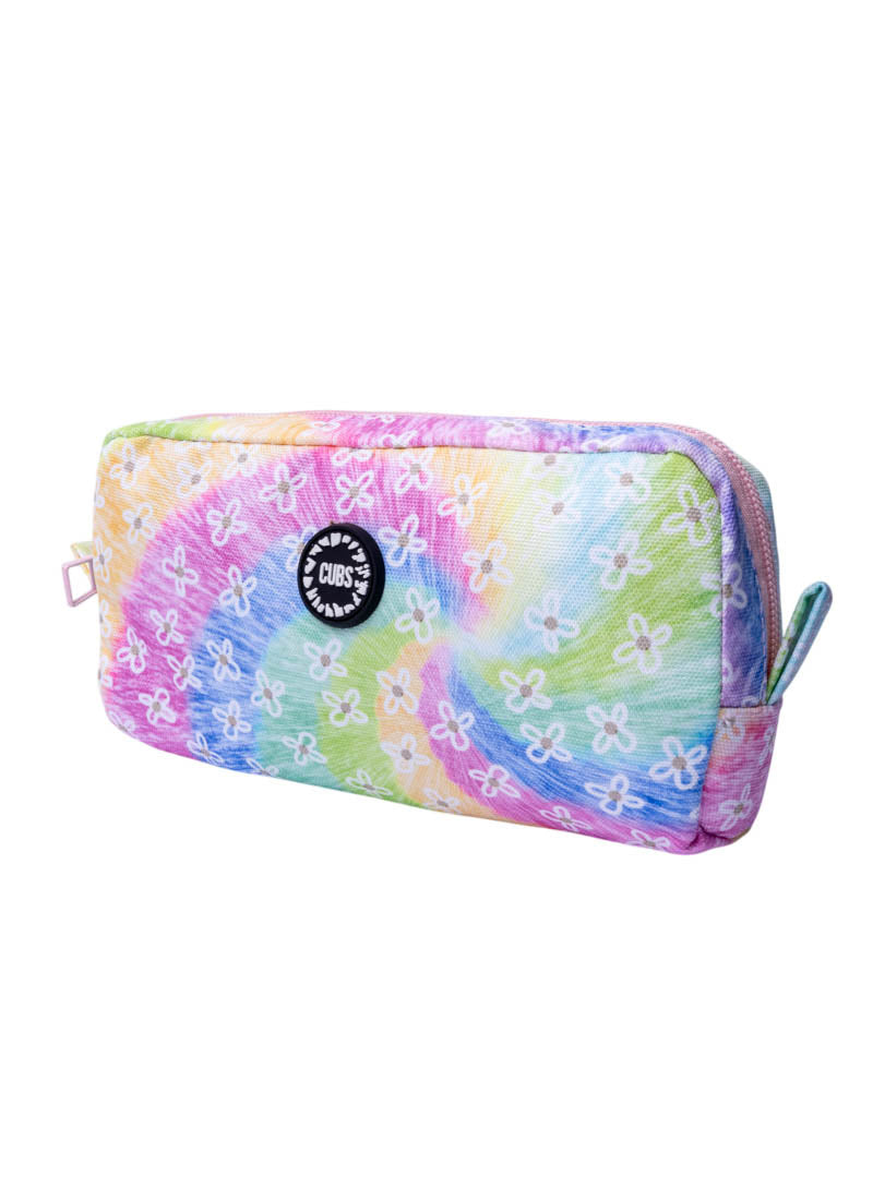 Pastel Tie Dye Flowers Pencil case