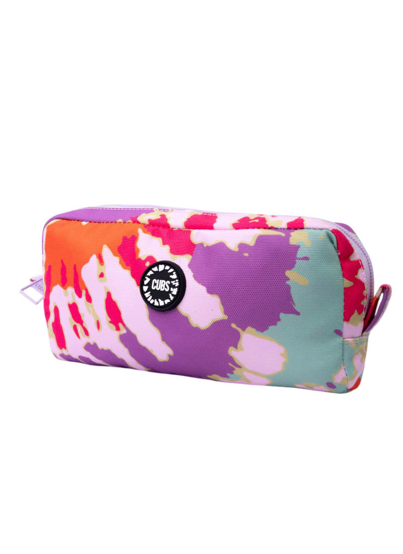 Purple & Orange Tie Dye Pencil case