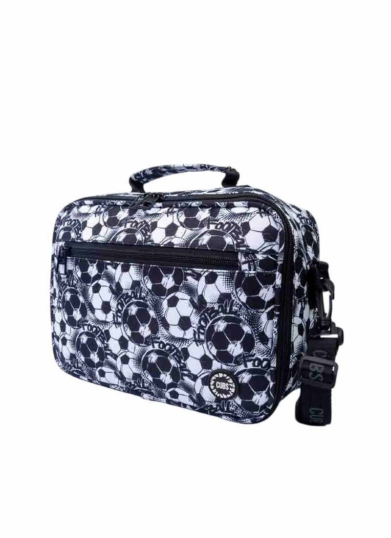 Football Black and white Lunch bag