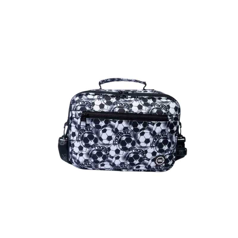 Football Black and white Lunch bag