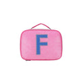 Pink Sequin lunch bag with Letter F