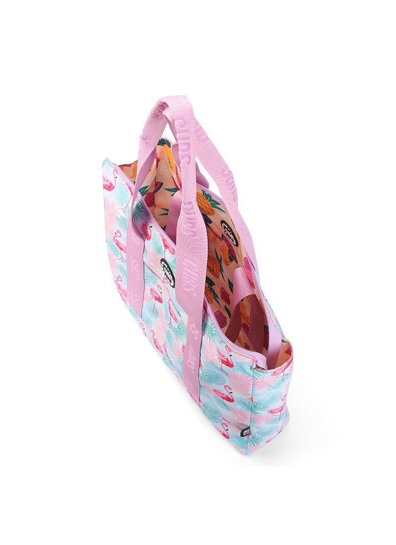 Fruits and Flamingos Double Face Tote Bag