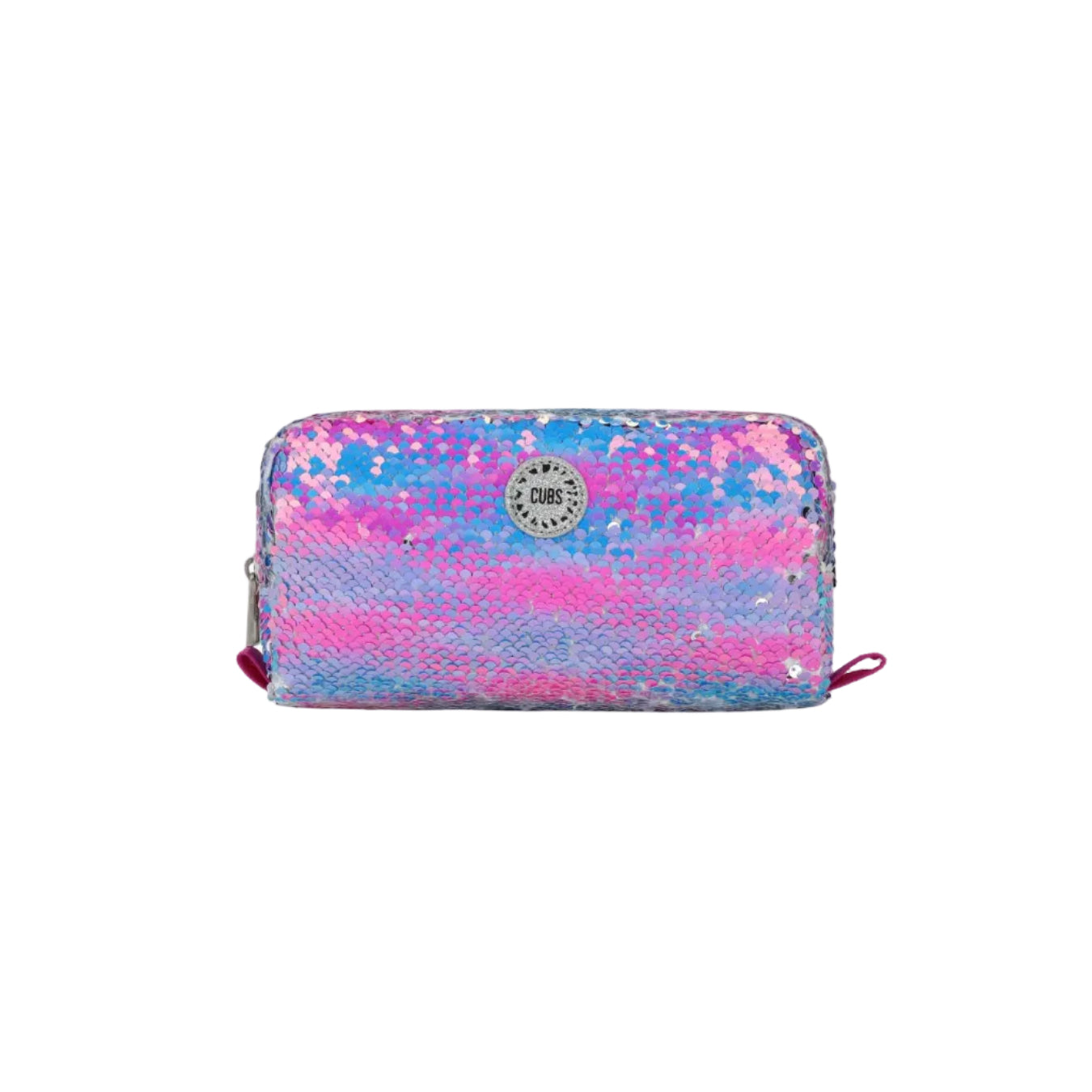 Multicolor sequin pencil case