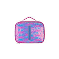 Multicolor sequin lunch bag with letter I