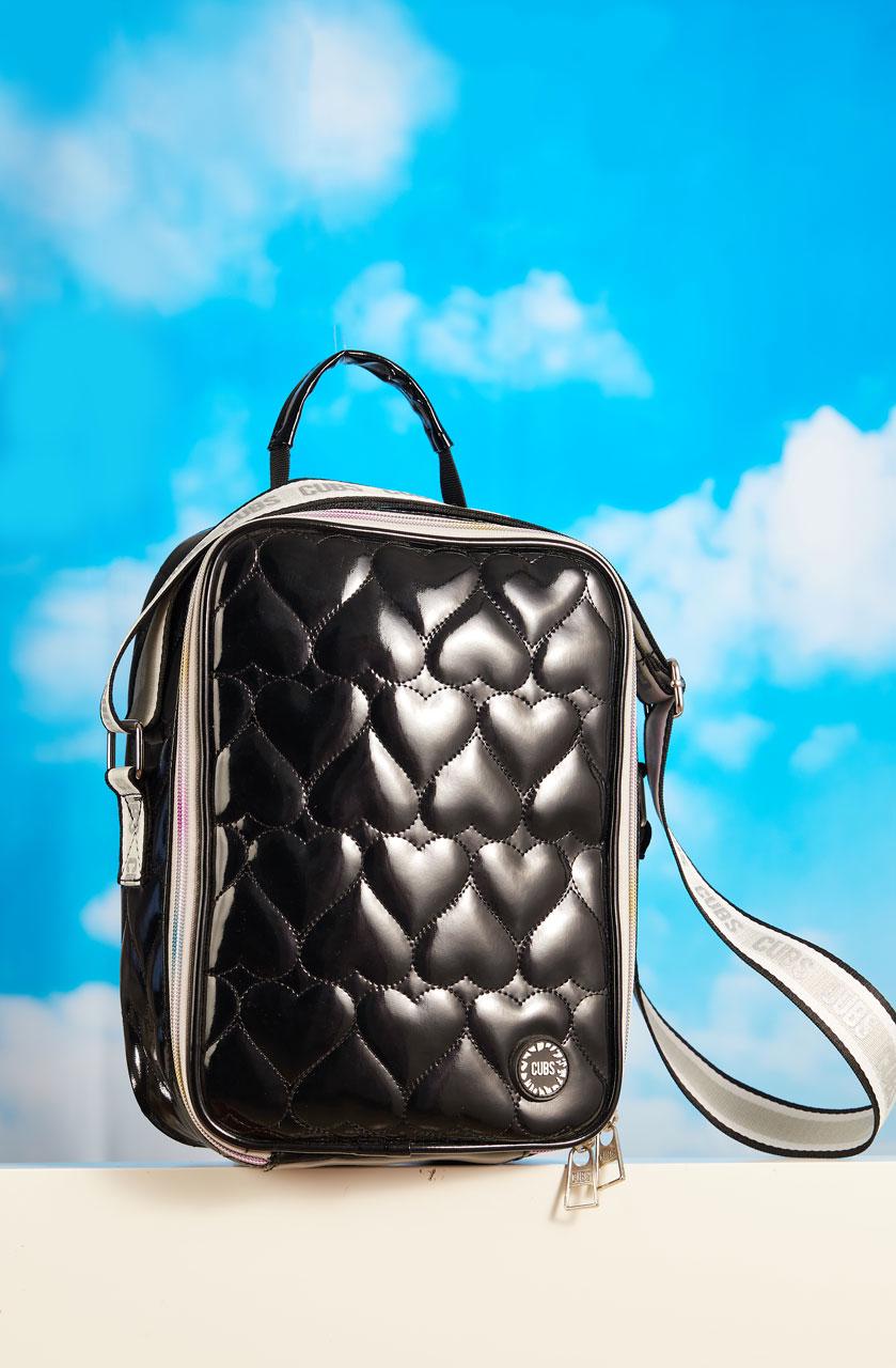 Shiny Black High School Lunch Bag