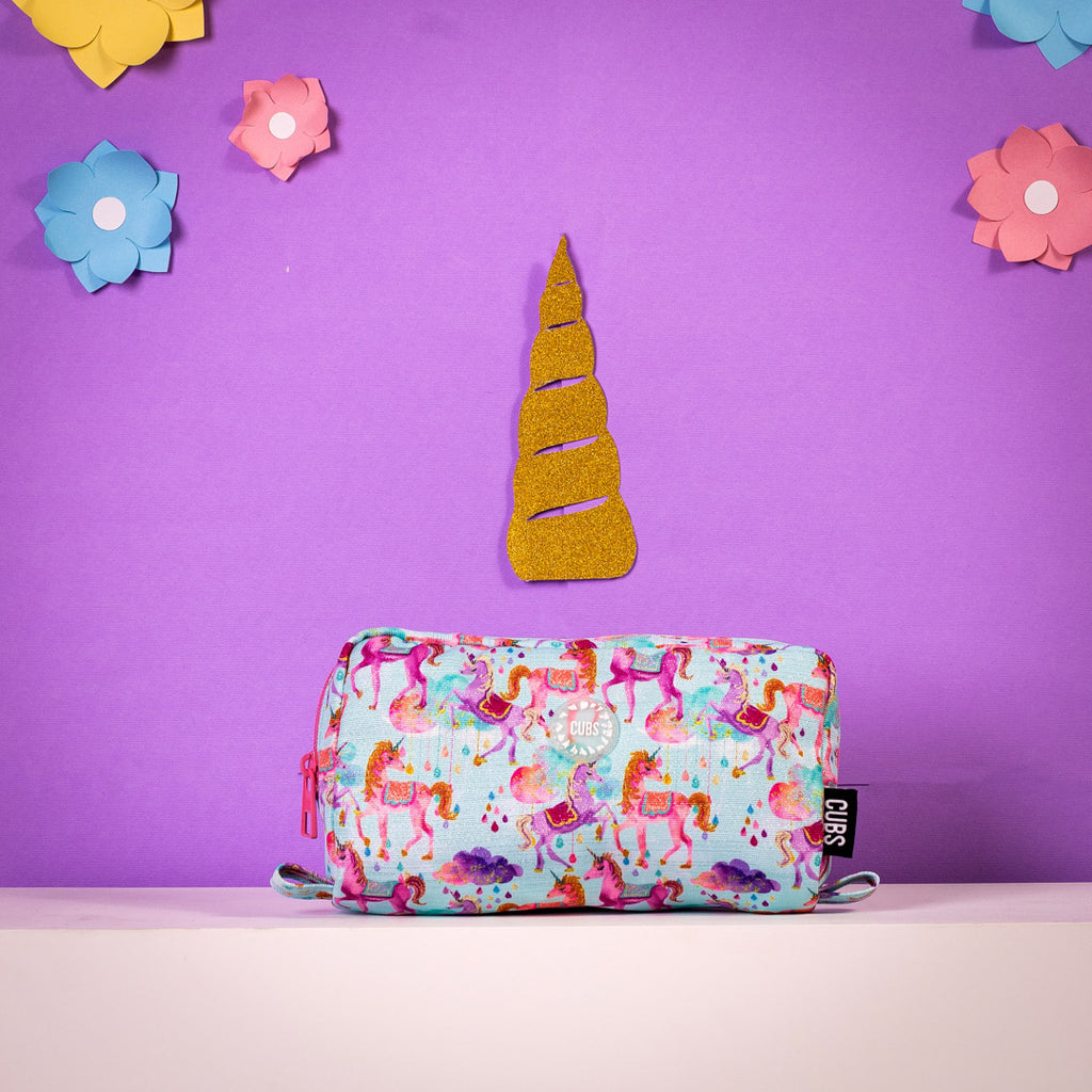 Baby Blue Baby Unicorn Glittery pencil case