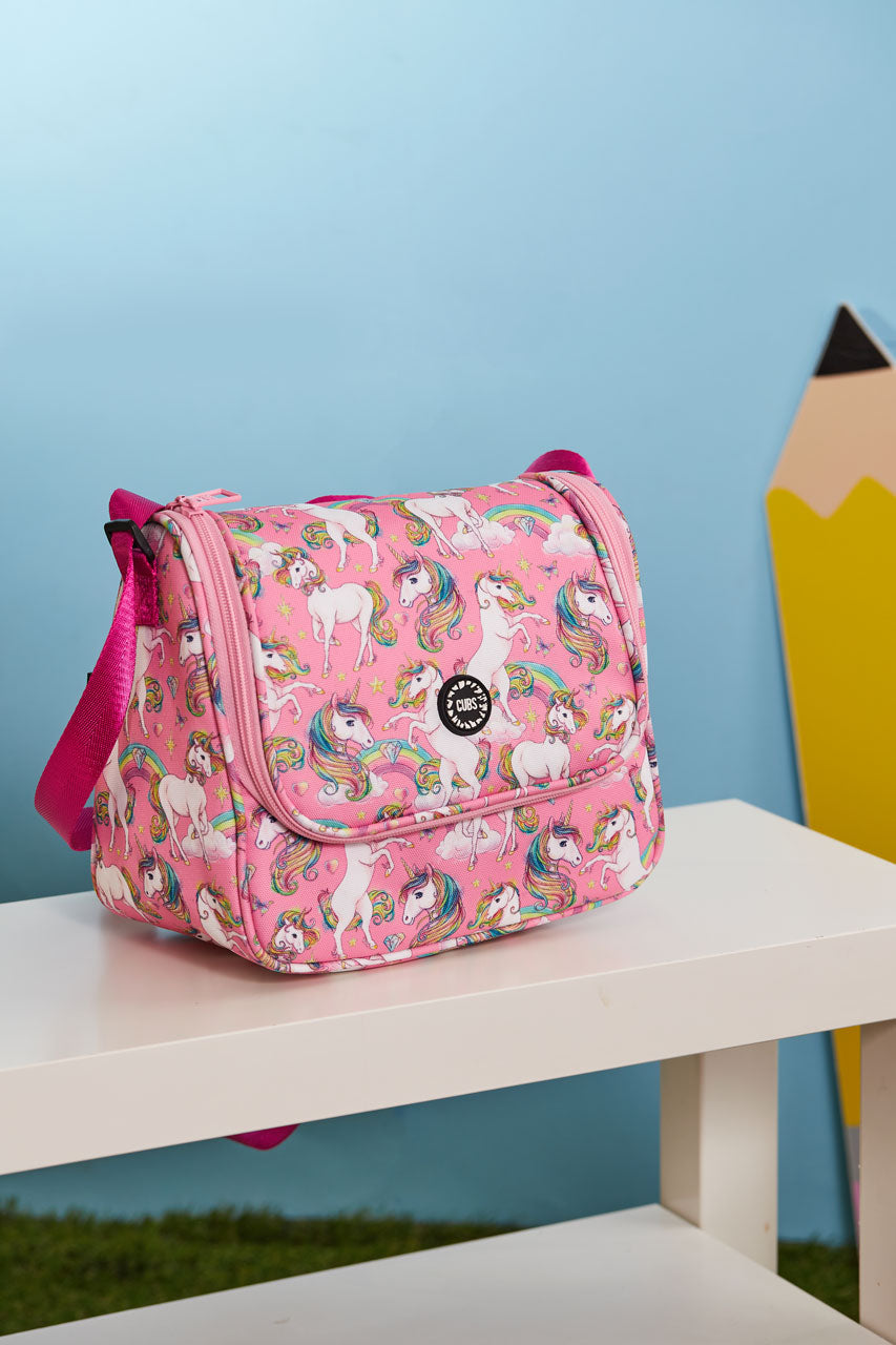 Dreamy Pink Unicorn Cross Body Lunch Bag
