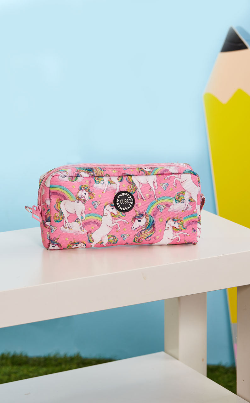 Dreamy Pink Unicorn Pencil case bag1