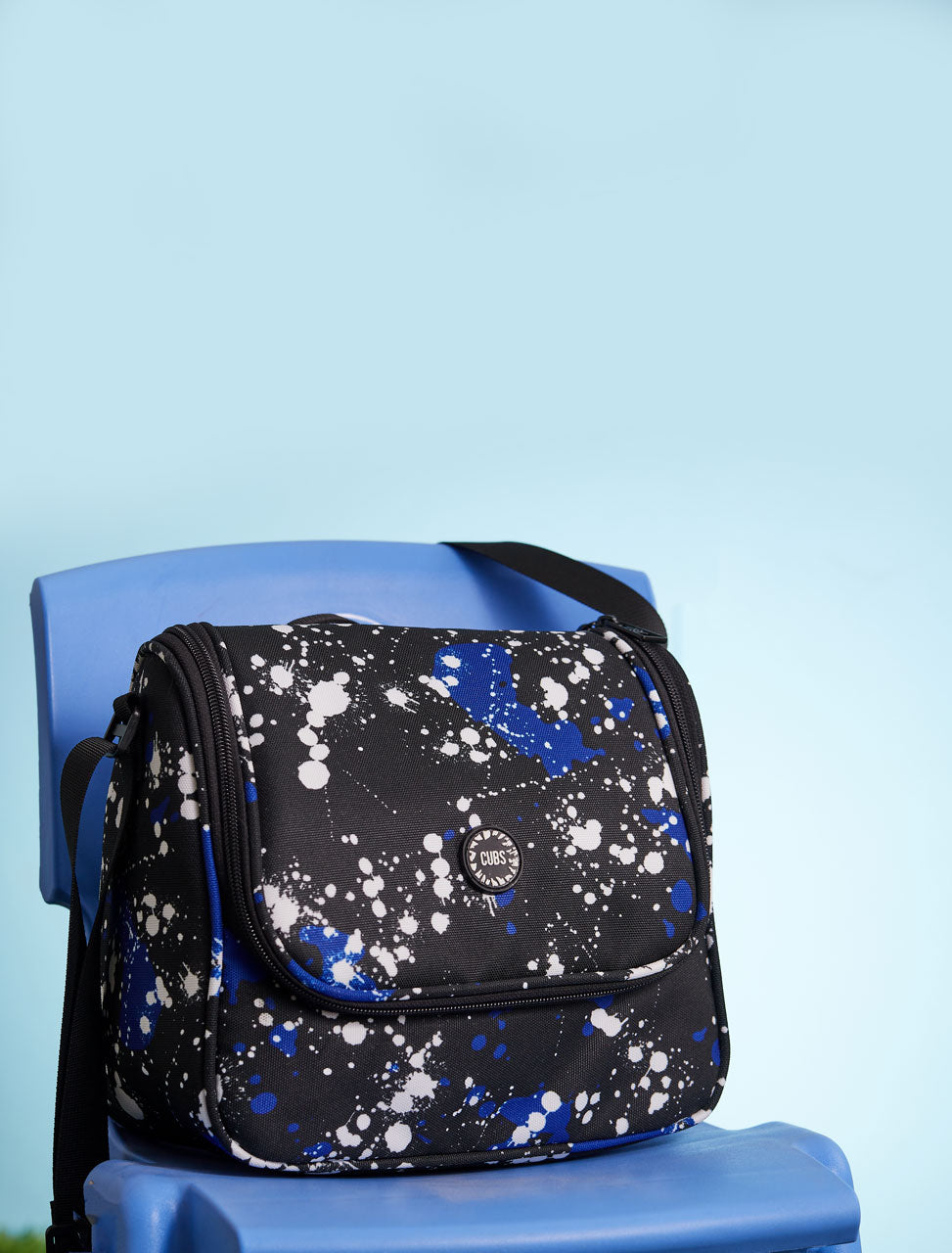 Blue Black Splashing Paint Lunch bag bag1