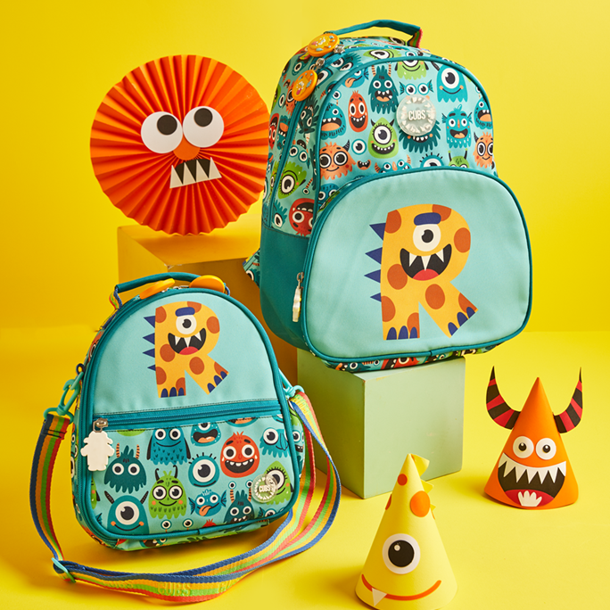 Mint Green Monsters Pre-School Lunch Bag R