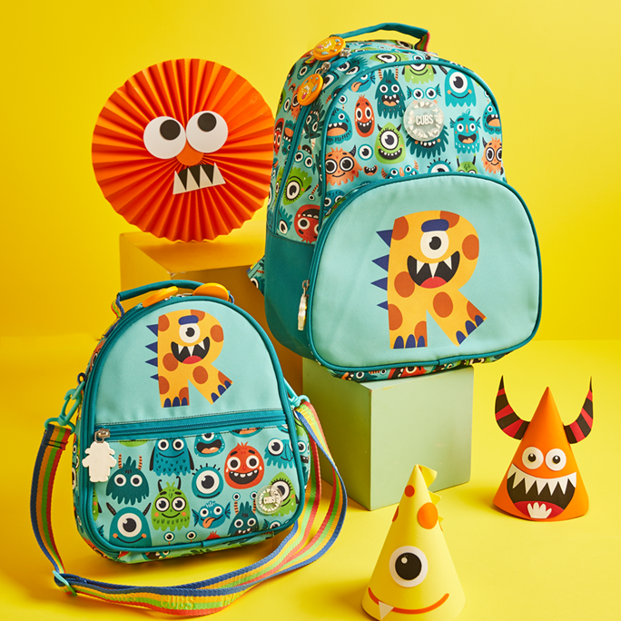 Mint Green Monsters Pre-School Backpack R