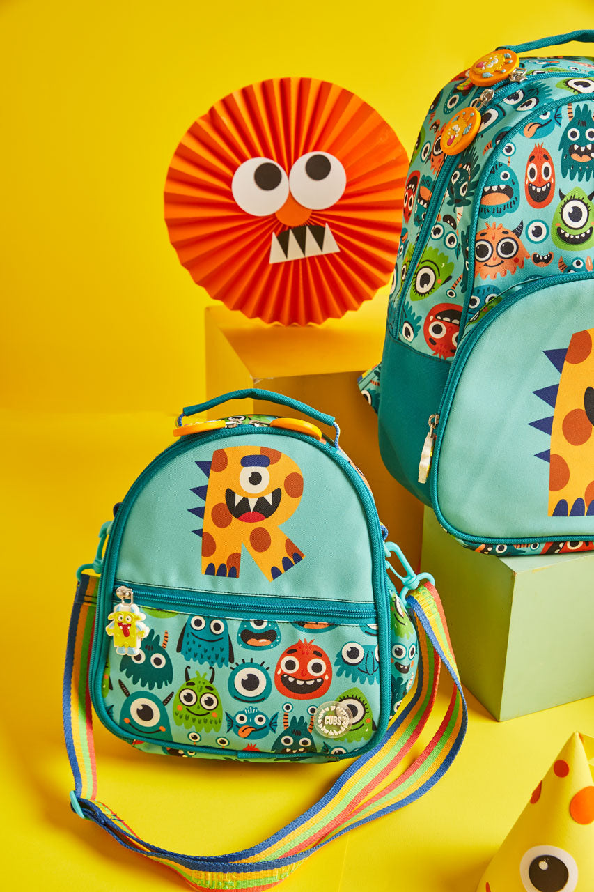 Mint Green Monsters Pre-School Lunch Bag R