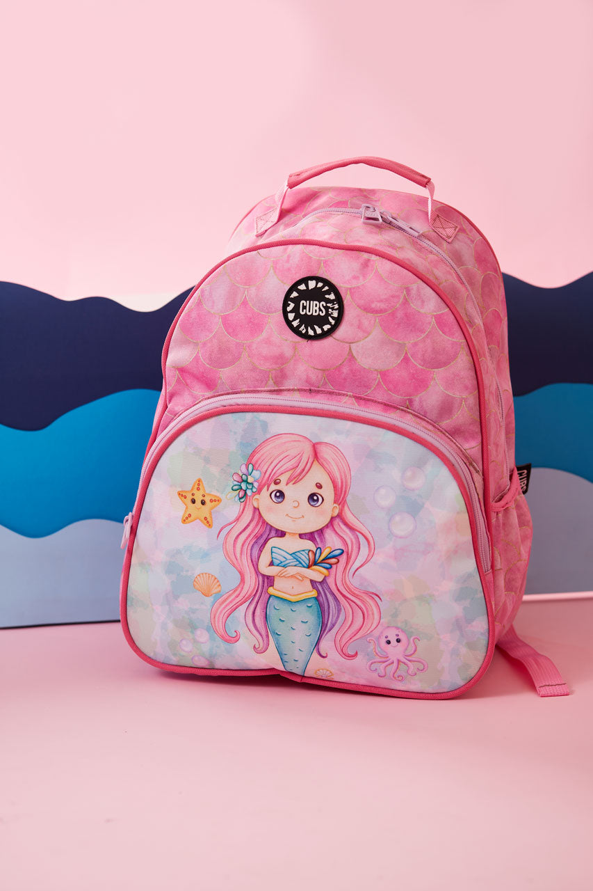Mermaid Purple Hair Pre-School Backpack