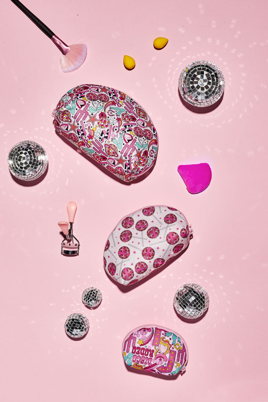 Disco Rodeo Make-Up Round Bags